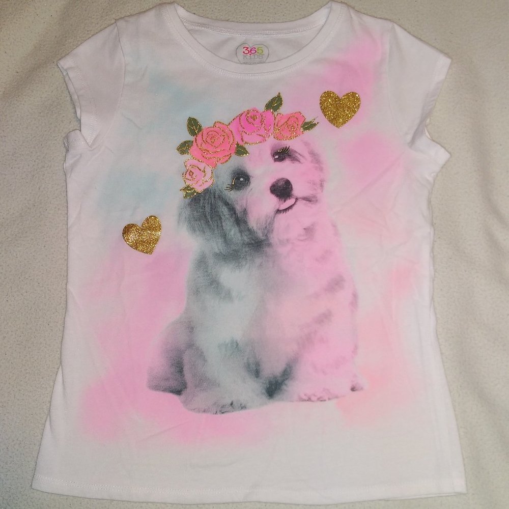 Garanimals 365 Kids Girls Puppy Dog t-shirt 8 M